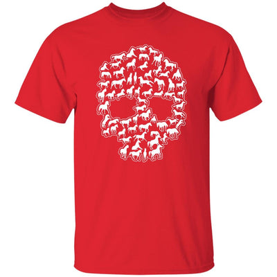 BigProStore Horse Lover Shirt Horse in Skull Design Halloween Gift Idea Horse Lover T-Shirt Red / S T-Shirts