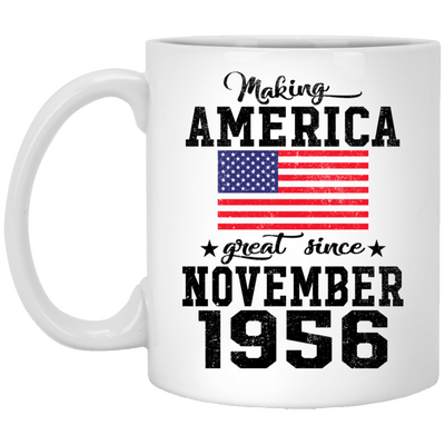 BigProStore Make America Great Since November 1956 XP8434 11 oz. White Mug / White / One Size Coffee Mug