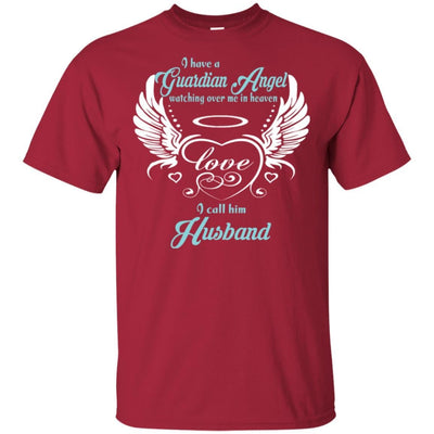 BigProStore My Husband My Guardian Angel In Heaven T-Shirt Father's Day Gift Idea G200 Gildan Ultra Cotton T-Shirt / Cardinal / S T-shirt