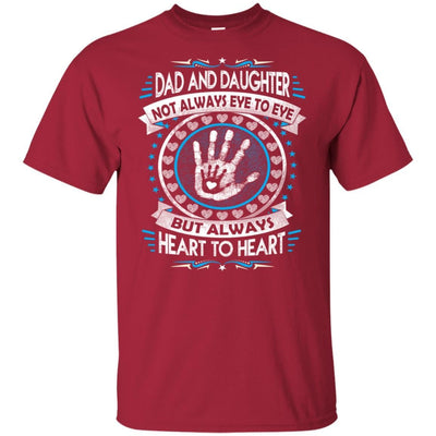 BigProStore Dad And Daughter Heart To Heart Forever T-Shirt Death Anniversary Gift G200 Gildan Ultra Cotton T-Shirt / Cardinal / S T-shirt