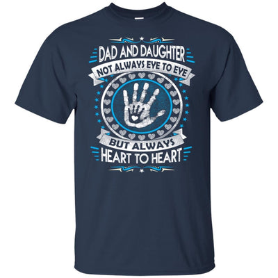 BigProStore Dad And Daughter Heart To Heart Forever T-Shirt Death Anniversary Gift G200 Gildan Ultra Cotton T-Shirt / Navy / S T-shirt