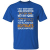 BigProStore Horse Lover Shirt Mess With My Horse Funny Shirt Horse Lover Gift Royal / S T-Shirts