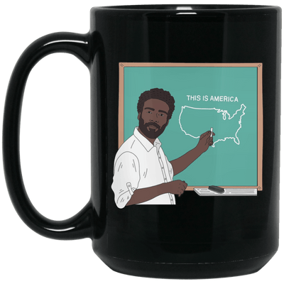 BigProStore Afro Girl Coffee Cup This Is America Pro Black People Funny Mug Design BM15OZ 15 oz. Black Mug / Black / One Size Coffee Mug