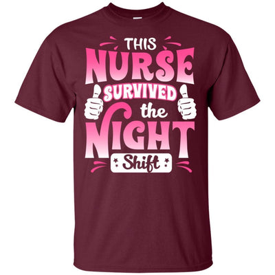 This Nurse Survived The Night Shift Thumbs Up Cute T-Shirt Nursing Tee