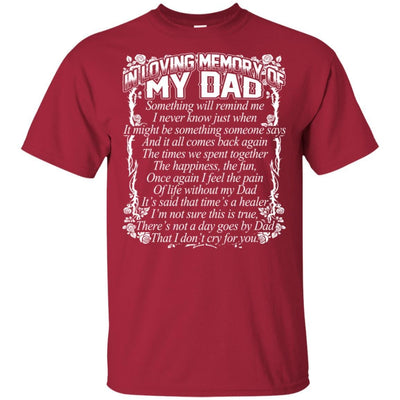 BigProStore In Loving Memory Of My Dad T-Shirt Happy Fathers Day In Heaven Gift G200 Gildan Ultra Cotton T-Shirt / Cardinal / S T-shirt