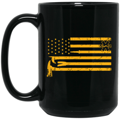 Firefighter Coffee Mug  America Flag Cup Firemen Gifts Idea