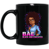BigProStore Bae Black And Educated Afro Girl Rock Café Mug For Melanin Women Pride BM11OZ 11 oz. Black Mug / Black / One Size Coffee Mug