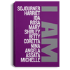 BigProStore African American Canvas Wall Art I Am Sojourner Harriet Ida Rosa Mary Shirley Afrocentric Living Room Decor CANPO75 Portrait Canvas .75in Frame / Purple / 8" x 12" Apparel