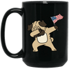 BigProStore Pug Dabbing Mug Independence 4th July Pug Gifts Puggy Puppies Lover BM15OZ 15 oz. Black Mug / Black / One Size Coffee Mug