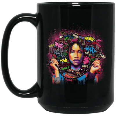 BigProStore Black Girl Magic Mug African American Melanin Women Gal Coffee Cup BM15OZ 15 oz. Black Mug / Black / One Size Coffee Mug