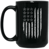 Mermaid Coffee Mug America Flag With Fish Scales 4Th Of July Pattern