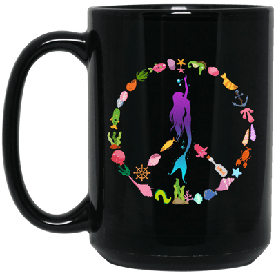 Peace Mermaid Coffee Mug Cool Gift Ideas For Girls Women