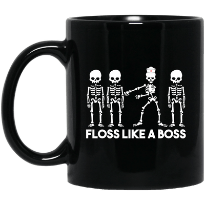BigProStore Nurse Mug Funny Floss Like A Boss Nurses Nursing Students Gifts BM11OZ 11 oz. Black Mug / Black / One Size Coffee Mug