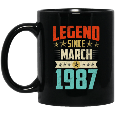 Legend Born March 1987 Coffee Mug 32nd Birthday Gifts