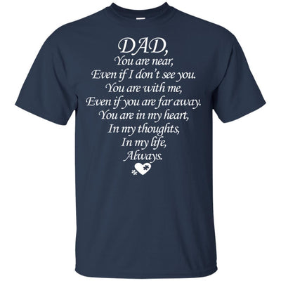 BigProStore I Love You Dad T-Shirt Happy Father's Day Daddy In Heaven Special Gift G200 Gildan Ultra Cotton T-Shirt / Navy / S T-shirt