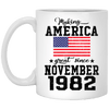 BigProStore Make America Great Since November 1982 XP8434 11 oz. White Mug / White / One Size Coffee Mug