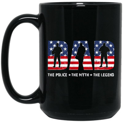BigProStore Police Coffee Mug Dad The Police The Myth The Legend Law Enforcement Gifts BM15OZ 15 oz. Black Mug / Black / One Size Coffee Mug
