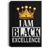 BigProStore African American Canvas Wall Art I Am Black Excellence Afrocentric Living Room Decor CANPO75 Portrait Canvas .75in Frame / Black / 8" x 12" Apparel