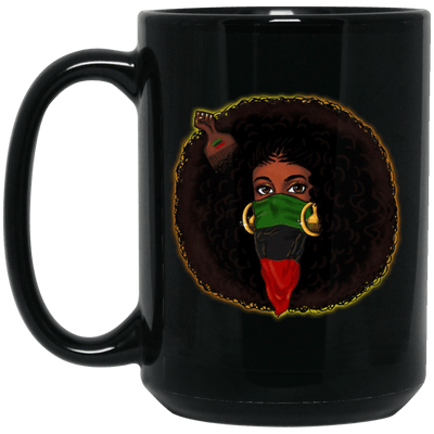 BigProStore Black Girl Magic Coffee Mug African Melanin Pride Afro Girl Cup Design BM15OZ 15 oz. Black Mug / Black / One Size Coffee Mug