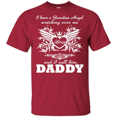 BigProStore I Have A Guardian Angel Watching Over Me I Call Him Daddy Rip T-Shirt G200 Gildan Ultra Cotton T-Shirt / Cardinal / S T-shirt
