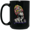 BigProStore African American Pro Black Queens Mug For Melanin Women Men Afro Girl BM15OZ 15 oz. Black Mug / Black / One Size Coffee Mug