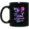 Mermaid Coffee Mug Mermaid Squad For Girls Who Loves Blue Purple Hair Colors