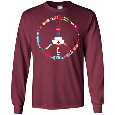 Nurse Peace Day Cute Nursing Symbol Device T-Shirt Design Fashion Tee