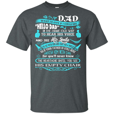 BigProStore Hello Dad Missing My Daddy In Heaven Father's Day Loss Father T-Shirt G200 Gildan Ultra Cotton T-Shirt / Dark Heather / S T-shirt
