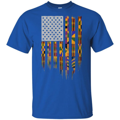 BigProStore African American Flag T-Shirt For Pro Black People Melanin Women Men G200 Gildan Ultra Cotton T-Shirt / Royal / S T-shirt