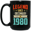 Legend Born December 1980 Coffee Mug 39th Birthday Gifts