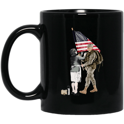 BigProStore Veteran Coffee Mug Veteran Mom Funny Mug Gift For Womens Veterans Day Gifts BM11OZ 11 oz. Black Mug / Black / One Size Coffee Mug