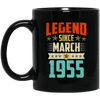 Legend Born March 1955 Coffee Mug 64th Birthday Gifts