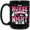 BigProStore Nurse Mug This Nurse Survived The Night Shift Funny Nursing Gifts BM15OZ 15 oz. Black Mug / Black / One Size Coffee Mug