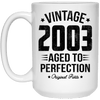 BigProStore Vintage 2003 Aged To Perfection Coffee Mug Gifts 21504 15 oz. White Mug / White / One Size Coffee Mug