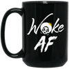 BigProStore Wake Af Mug Woke Coffee Cup Afro Pro Black African American Pride Gift BM15OZ 15 oz. Black Mug / Black / One Size Coffee Mug