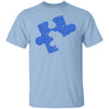 BigProStore Autism Awareness Shirt Puzzle Dino Blue Autism Awareness Apparel Light Blue / S T-Shirts