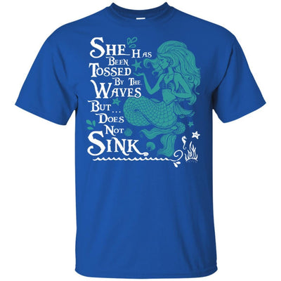 BigProStore Mermaid T-Shirt She Has Been Tossed By The Waves G200 Gildan Ultra Cotton T-Shirt / Royal / S T-shirt