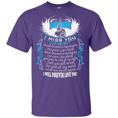 BigProStore I Miss My Dad And Mom In Heaven T-Shirt Cool Father's Day Gift Idea G200 Gildan Ultra Cotton T-Shirt / Purple / S T-shirt