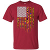 BigProStore African American Flag T-Shirt For Pro Black People Afro Melanin Women G200 Gildan Ultra Cotton T-Shirt / Cardinal / S T-shirt