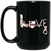 BigProStore Police Mug Flower Love Police Officer Law Enforcement Officier Gifts BM15OZ 15 oz. Black Mug / Black / One Size Coffee Mug
