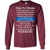 Make No Mistake Thin Blue Line T-Shirt Police Officer Cop Tee Gift