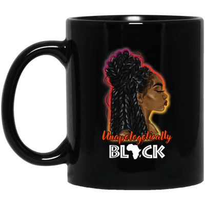 BigProStore Unapologitically Black Mug Afro Coffee Cup Pro Black African Pride Gift BM11OZ 11 oz. Black Mug / Black / One Size Coffee Mug