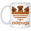 BigProStore Pug Mug Adipugs Cool Pug Gifts For Puggy Puppies Lover XP8434 11 oz. White Mug / White / One Size Coffee Mug