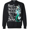 BigProStore Mermaid T-Shirt She Has Been Tossed By The Waves But Does Not Sink G180 Gildan Crewneck Pullover Sweatshirt  8 oz. / Black / S T-shirt