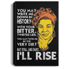 BigProStore African American Canvas Painting You May Write Me Down In History But Still Like Dust I'll Rise Afrocentric Living Room Decor CANPO75 Portrait Canvas .75in Frame / Black / 8" x 12" Apparel