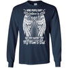 BigProStore Some People Don't Believe In Angels They Haven't Met My Dad Mom Shirt G240 Gildan LS Ultra Cotton T-Shirt / Navy / S T-shirt