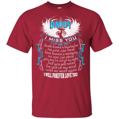 BigProStore I Miss My Daddy In Heaven T-Shirt In Memory Of Dad Gifts From Daughter G200 Gildan Ultra Cotton T-Shirt / Cardinal / S T-shirt