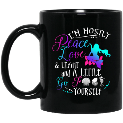 Mermaid Mug I'm Mostly Peace Love Light Cool Gifts For Women Girls