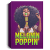 BigProStore African American Canvas Art Melanin Poppin' Beautiful Afro Lady Black History Canvas Art Living Room Decor CANPO15 Deluxe Portrait Canvas 1.5in Frame / Purple / 8" x 12" Apparel