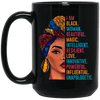 BigProStore I Am Black Woman Mug Beautiful Magic Intelligent Resilent Melanin Cup BM15OZ 15 oz. Black Mug / Black / One Size Coffee Mug